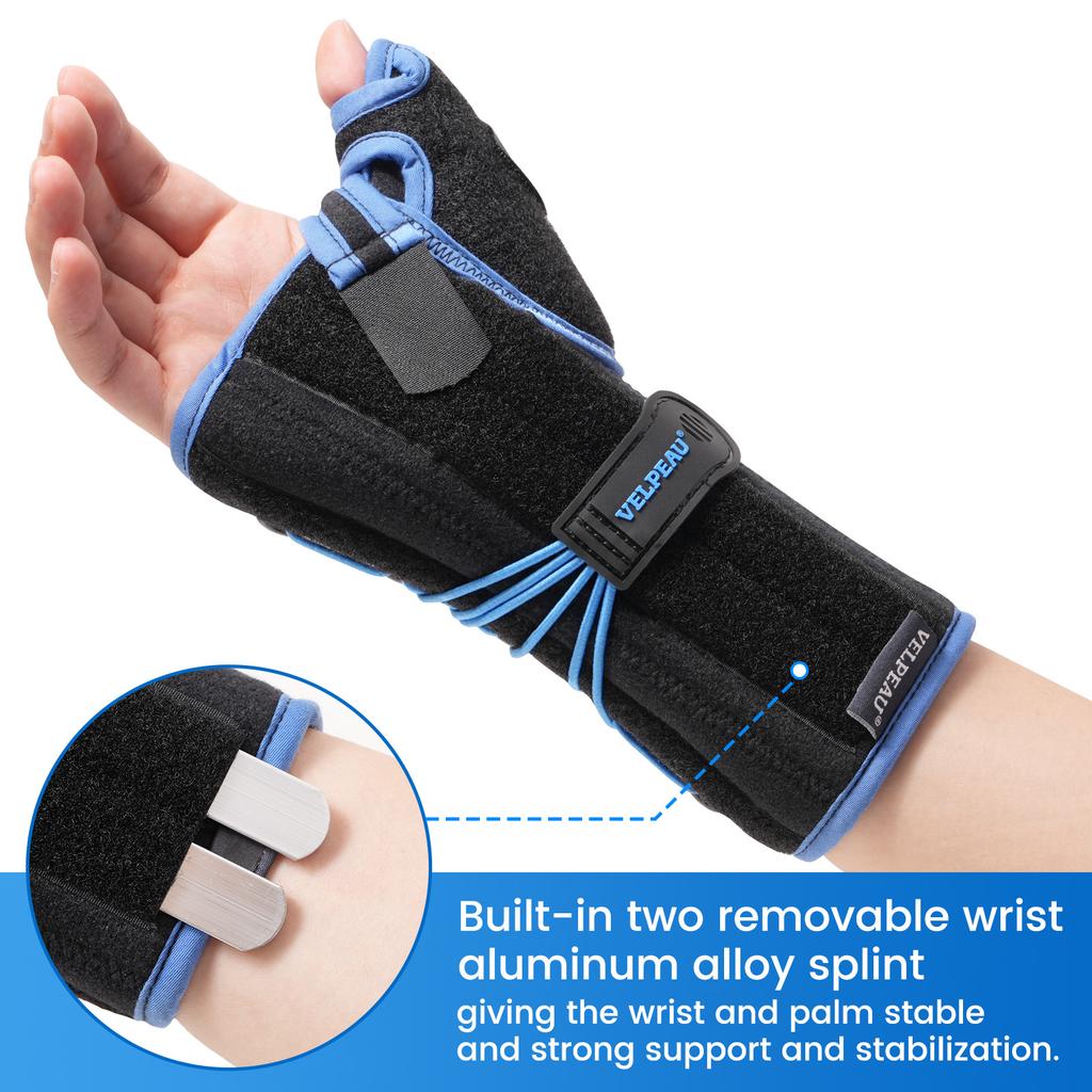 Velpeau Wrist Brace With Thumb Splint Support For Carpal Tunnel Syndrome Fracture Sprain Relief Adjustable Drawstring