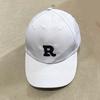 Retro Embroidery Baseball Cap Letter R Sun Hat Retro Letter Baseball Hat  Men