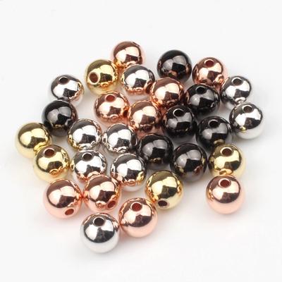 3mm 4mm 5mm 6mm 8mm 10mm Metall Rohmessing Runde Perlen DIY Lochperlen zur Schmuckherstellung