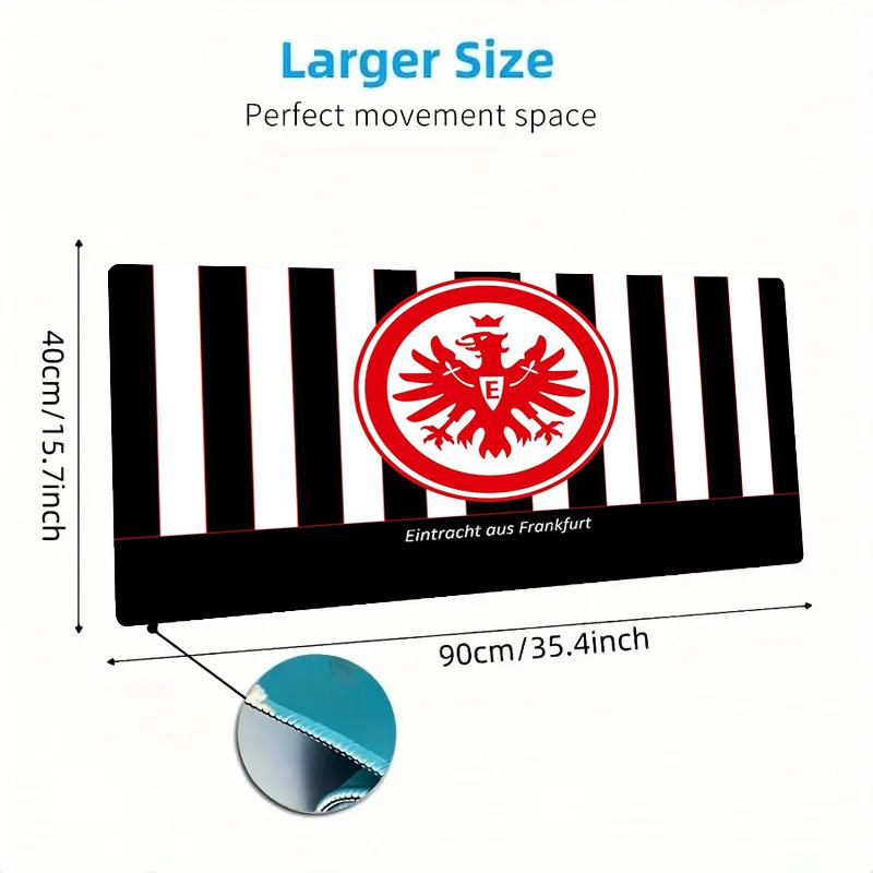 Eintracht Frankfurt Logo Color Mouse Pad Large Gaming Table Cushion Non-slip Laptop Tablet Big Mousepad XXL Mat Mini PC Playmat With Lock Edge
