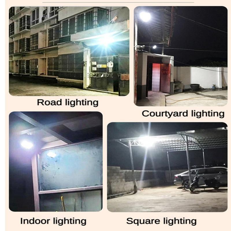 500W Duża Bateria Panele Słoneczne LED Reflektor Zdalne Sterowanie IP67 Zewnętrzna Lampa Ścienna Zasilana Słonecznie Korytarz Ogród Dekoracja