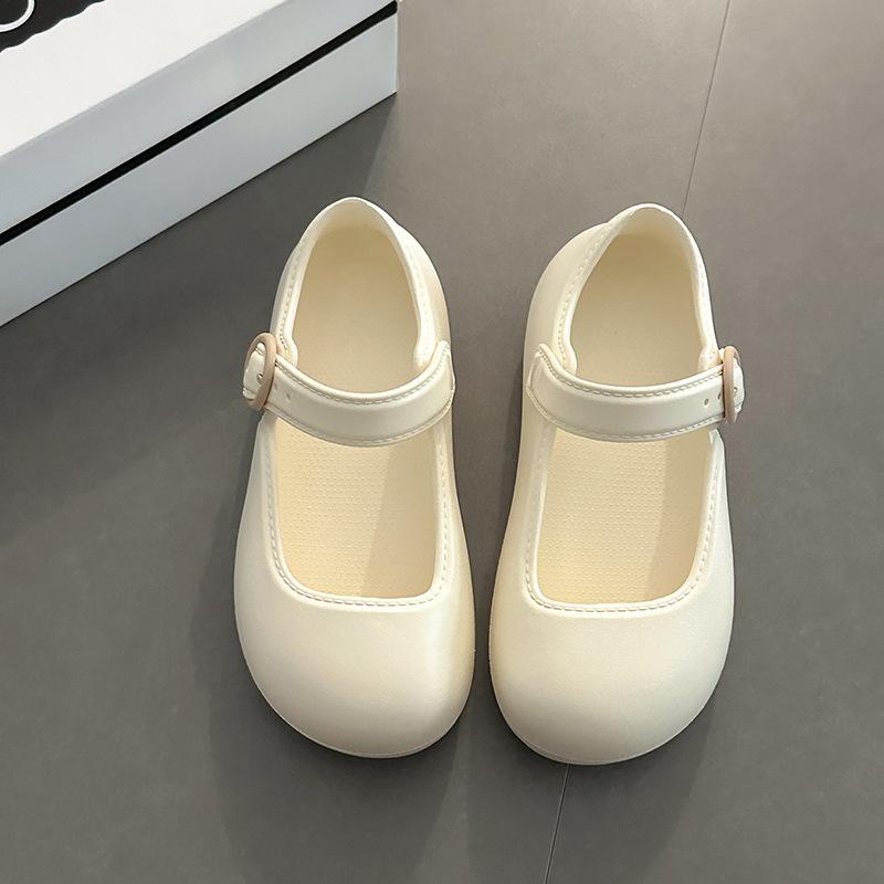 Korean version of design sandals round head shallow mouth Mary Jane shoes women's summer new thick-soled versatile casual flat-soled single shoes