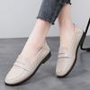 Women's Flat Shoes Fashion New Shallow Slip on Casual Shoes for Women Outdoor Genuine Leather Office Ladies Walking Shoes