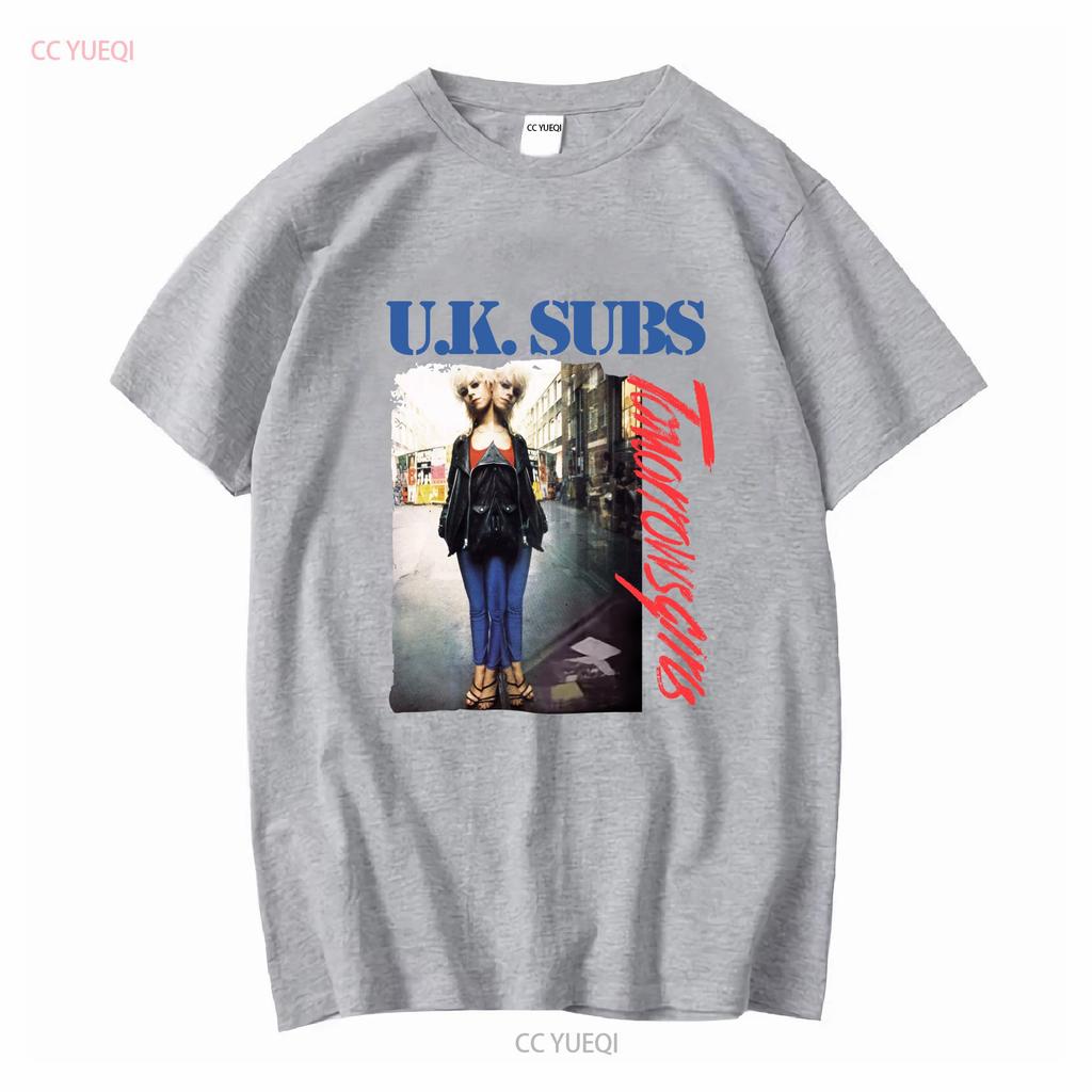 Uk Subs T Shirt Tomorrows Girls Band Logo New Official Unisexs Black Long Or Short Sleeves Vintage Washed Streetwear Slightly