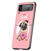 Love Pugs Cute Dog Case Phone Cover for Samsung Galaxy Z Flip 6 5 4 3 5G ZFlip6 ZFlip5 ZFlip4 ZFlip3 Black Hard Trend Fundas