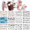 Nail Art Sticker, Spring And Summer Flower And Grass Series, Zou Ju Flower Watermark Nail Sticker