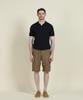 PANICALE Navy Stripe Johnny Collar Polo Knit