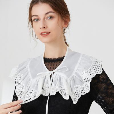 Verstellbare Schleifen Falscher Kragen Spitze Floral Falscher Kragen für Damen Hemd Abnehmbarer Kragen Kleidung Schulterwickel