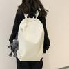 Simple Solid Color Large Capacity Student Leisure Backpack For Use Daily