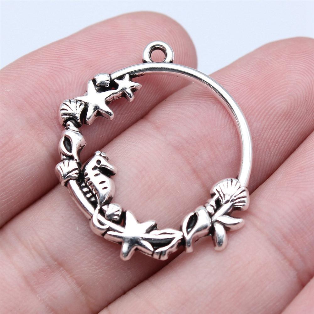 Octopus Seahorse Crab Shrimp Marine Life Charm Antique Bronze Zinc Alloy Jewelry Making Supplies Couple Style