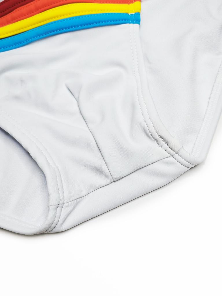 Men's Fashion Sexy Swim Brief Sexy Stripes UXH Brand Swimsuit for Men Surfing Swimwear Beach Shorts