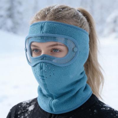Goggle Inverno Autunno Protezione Facciale Uomini Donne Calda Protezione Facciale in Pile per Freddo Ciclismo all'Aperto Maschera Integrale Antiappannamento Scaldacollo
