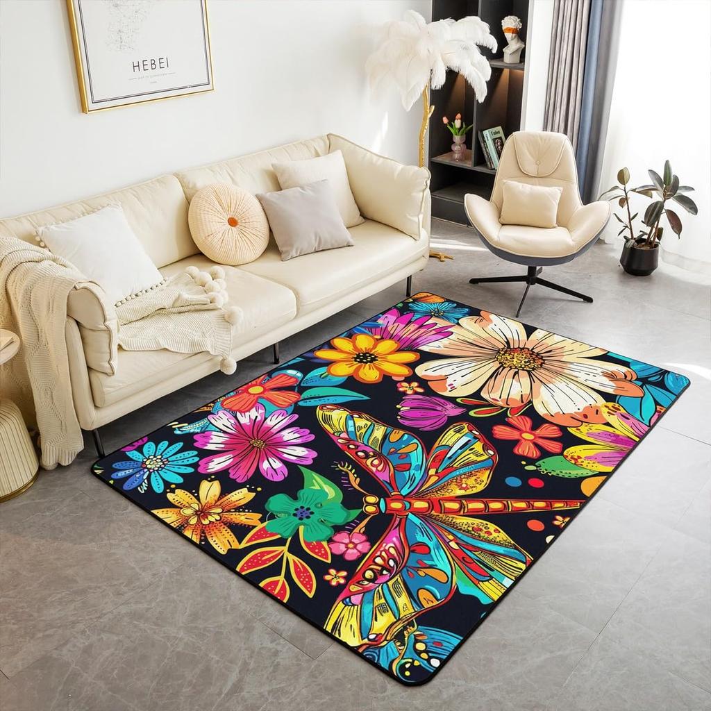 Erosebridal Vintage Radios Indoor Floor Mat Retro Music Tape Printed Carpet Cassette Music Playback Record Area Rug for Kids Boys Girls Teen