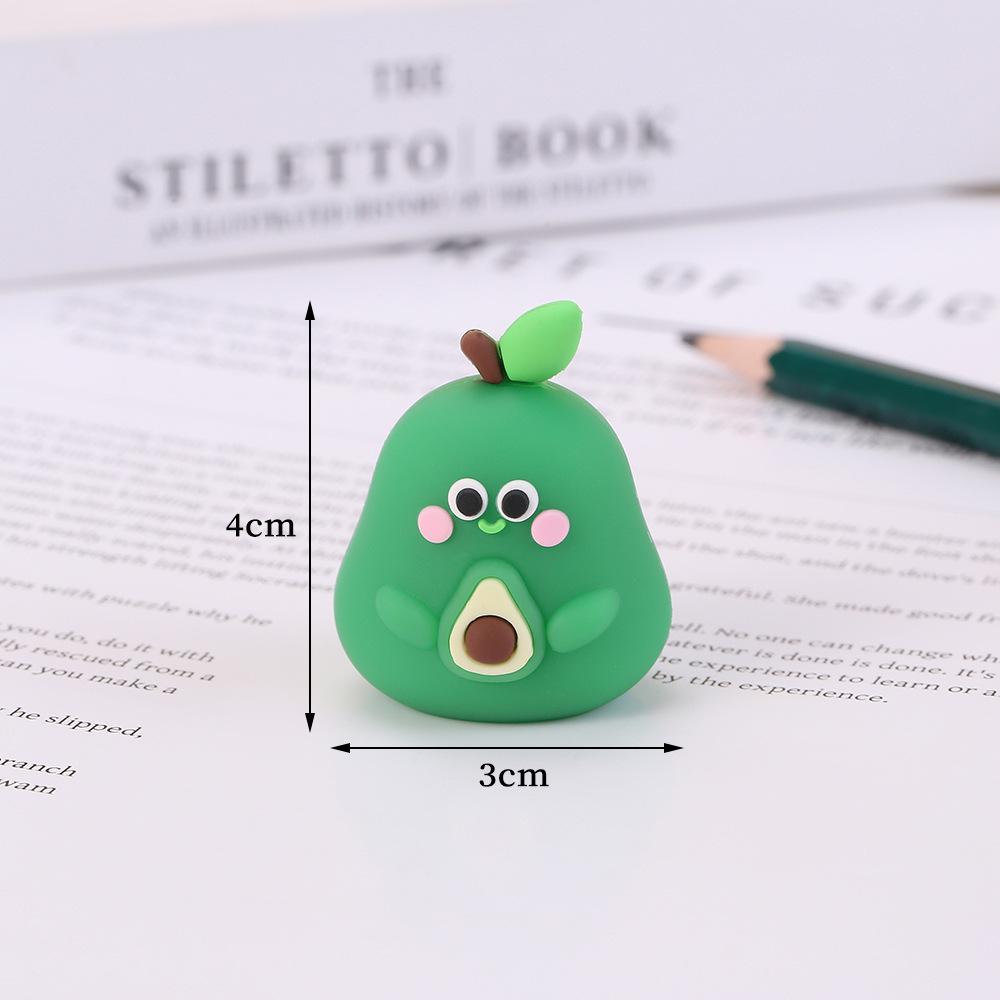 1pcs Cute Cartoon Mini Fruit Pencil Sharpener Creative Avocado Peach Shaped Pencil Sharpener Student Stationery Supplies авокадо