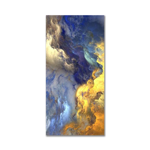 

Абстрактная картина на холсте с золотыми и синими облаками, фэнтезийный постер и принт, настенная картина для гостиной, украшения дома, Cuadros, без рамки 20*40cm No Frame