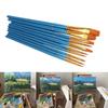 10X Aquarellmalpinsel Set Acrylmalerei Nylonhaar Kunstfarbe D NE