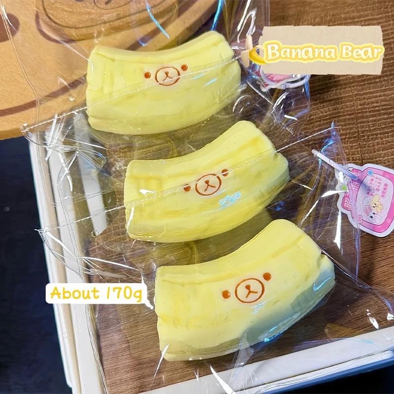 1Pc Handmade Simulation Banana Squishy Pinch Slow Rebound Relieve Stress Sensory Tool Food Grade Silicone Pressure Ball Gifts
