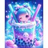 5D DIY Full Square Drill Diamond Painting Milk Tea Kit Home Decor Art 45x55cm