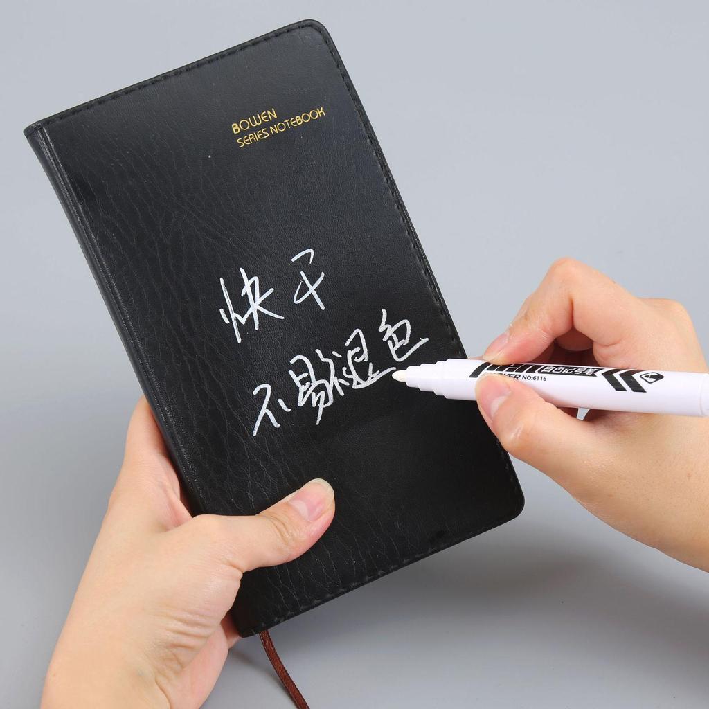 White Bold-Tip Oil-Based Marker for Office and Notebook Use