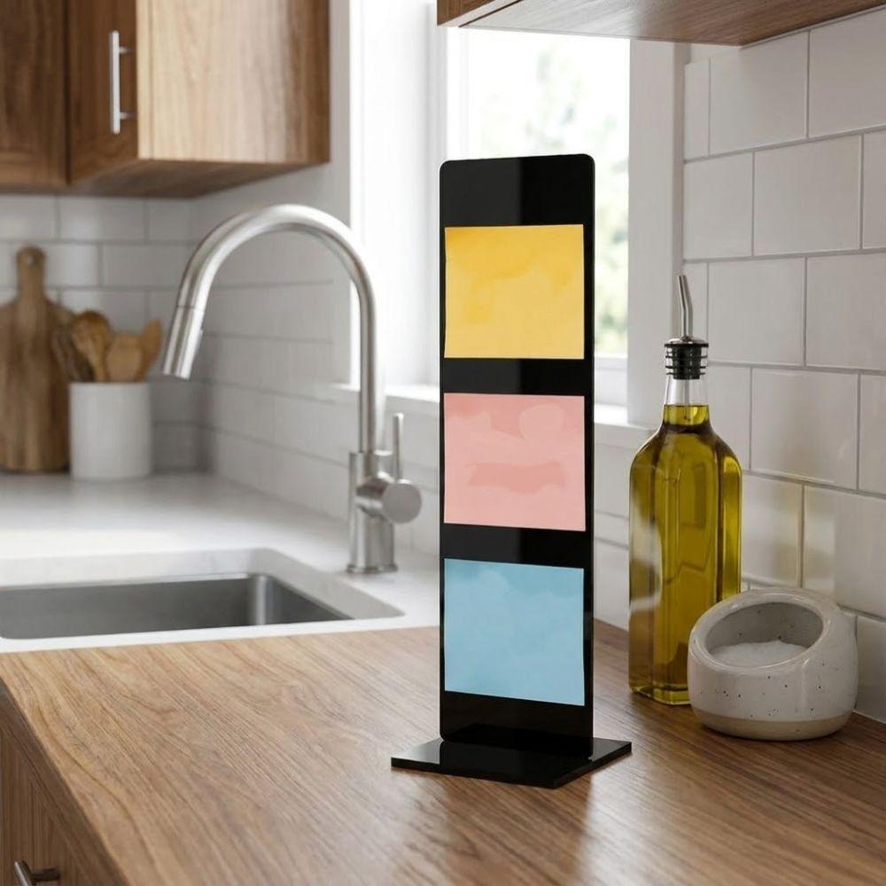 Display Board Acrylic Desk Note Board Detachable Message Board Sticky Note Holder Computer Screen