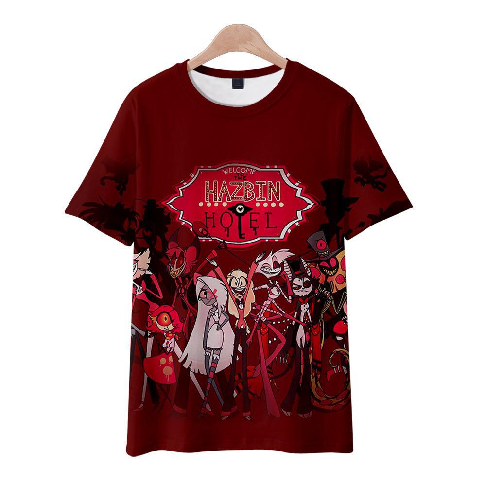 Adult cartoon trendy printed personalized casual T-shirt men