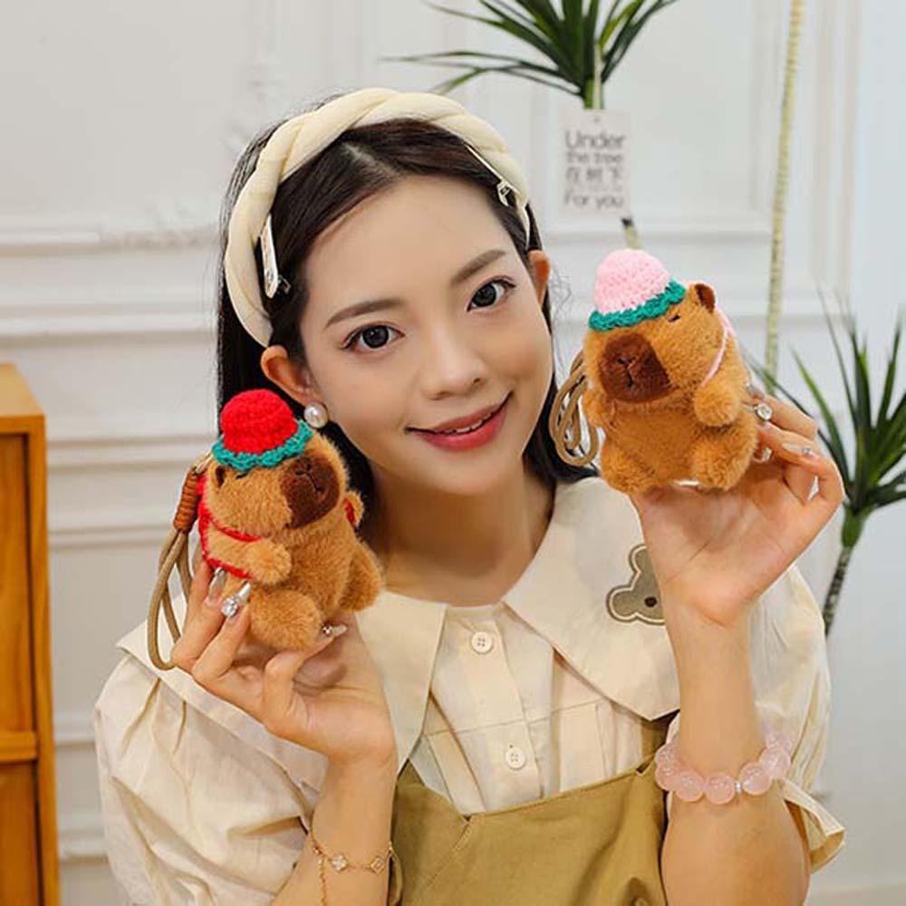 Funny Plush Penguin Pendant Ornament Cartoon Animal Keychain Kawaii Capybara Doll Key Ring  Friends