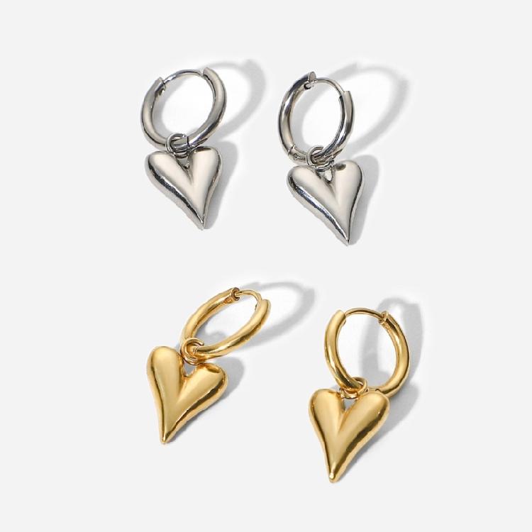 Fashion Forward Heart Ear Rings Heart Huggie Hoop Earrings for Fashion Lovers