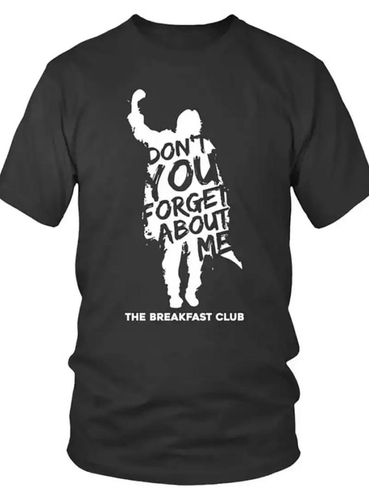 

Ultra-Soft Cotton The Breakfast Club Men s Black T-Shirt | Crew Neck Tee with U 4XL