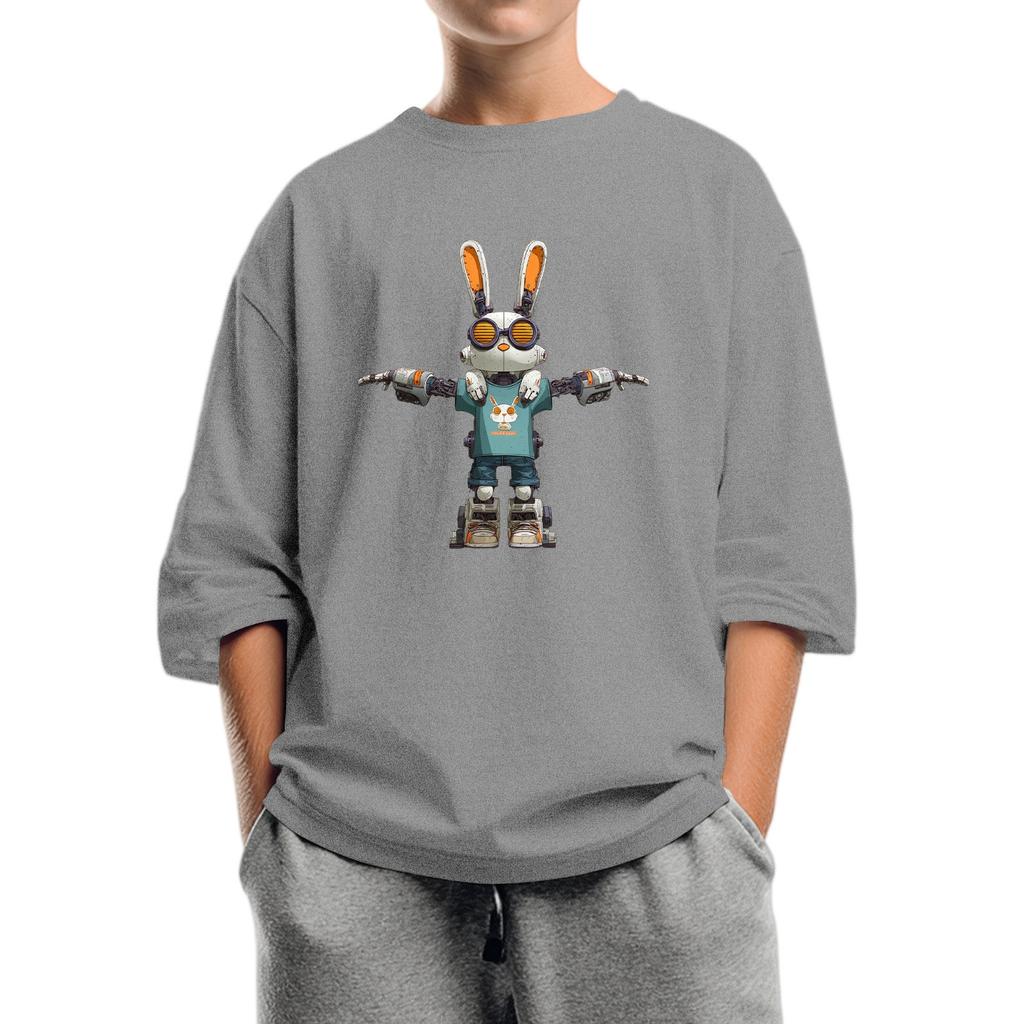 Children's Fashion Printed Round Neck Seven Sleeve Top Casual T-Shirt