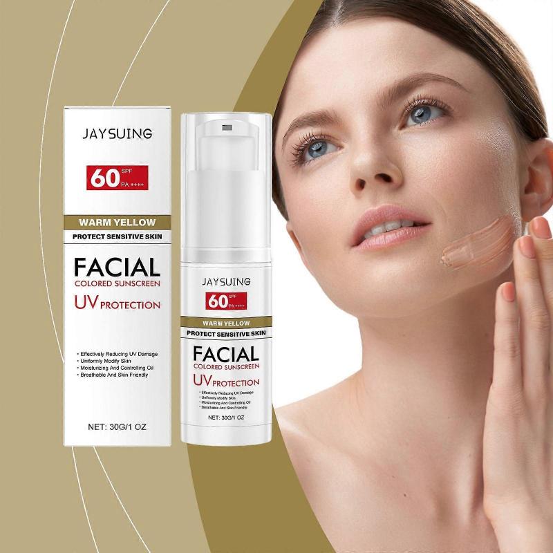 Sunscreen for Face SPF 60, SPF 60 Face Moisturiser for Sensitive Skin, Daily Facial Suncream, Light & Breathable, Non Greasy, Natural Coverage