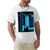 Tron Inspired Cyan Glow Tshirt Basic Solid Tee For Daily Use