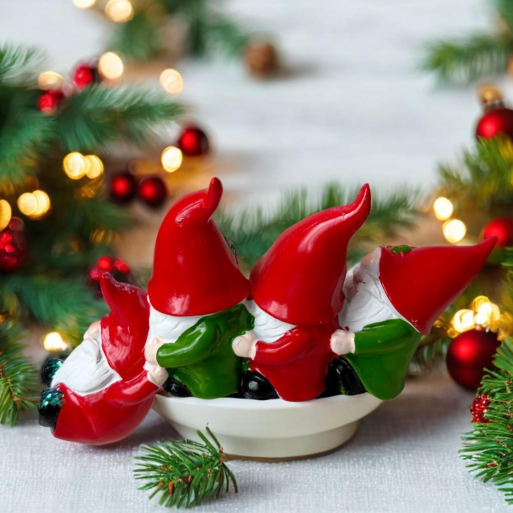Father Christmas Resin Ornament Christmas Gnomes Four Dwarfs Christmas Holiday Party Decorations