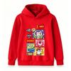 Kids Boys Girls Hoodie Cartoon Space Alien Bear Print Pullover Sweatshirt Casual Long Sleeve Top for Toddler Children