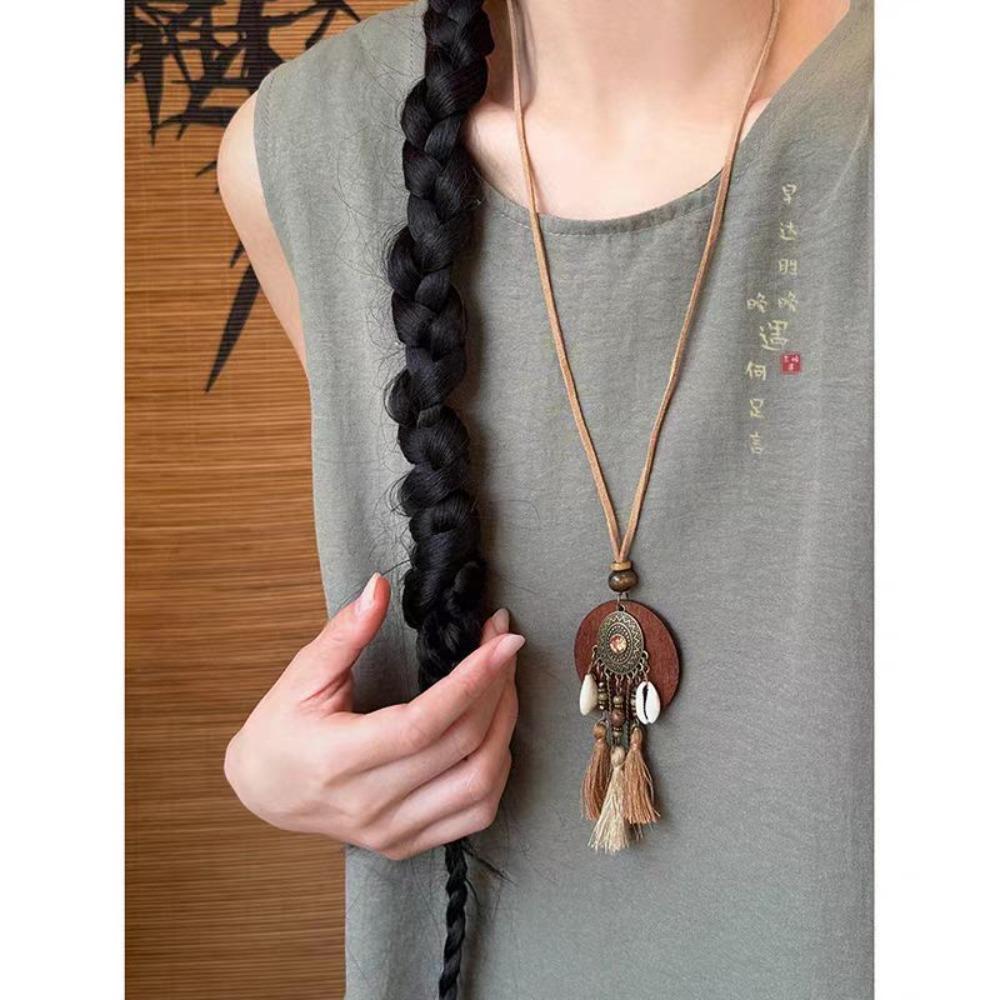 Tibetan Ancient Style Fringed Necklace Female Exotic Style Accessories Ethnic Style Retro Miao Neck Chain Jewelry