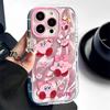 Spring and Summer New Cute Cartoon Suitable for Apple 11Promax Mobile Phone Case 11pro Feather Puff Case IMD Fine Hole