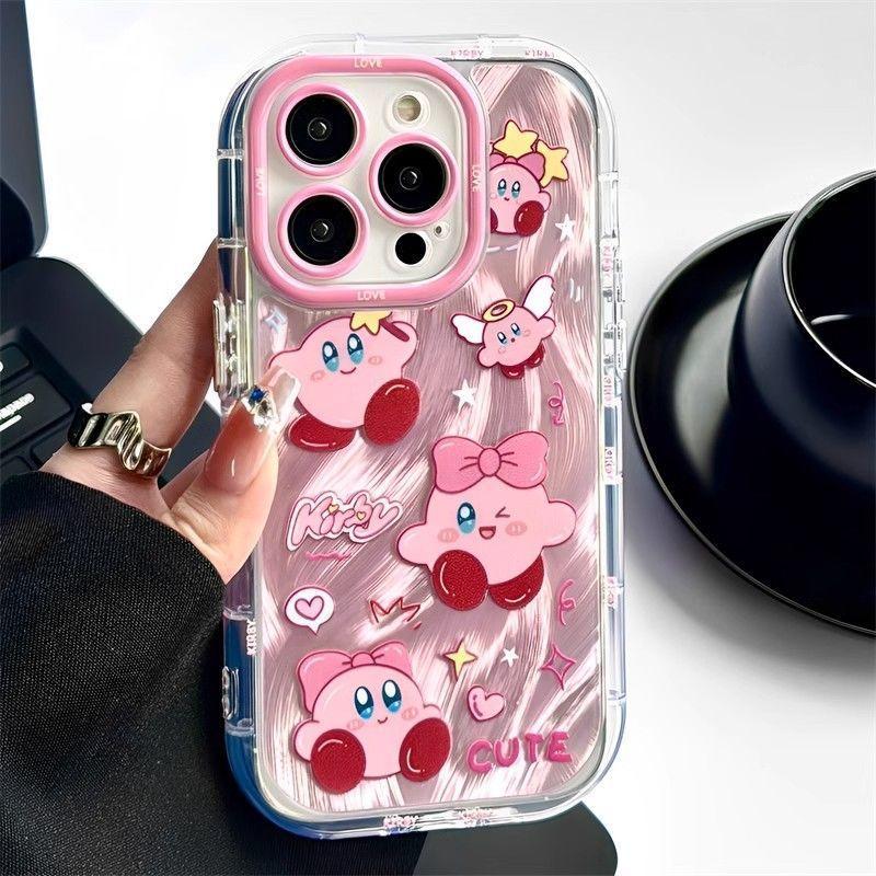 Spring and Summer New Cute Cartoon Suitable for Apple 11Promax Mobile Phone Case 11pro Feather Puff Case IMD Fine Hole