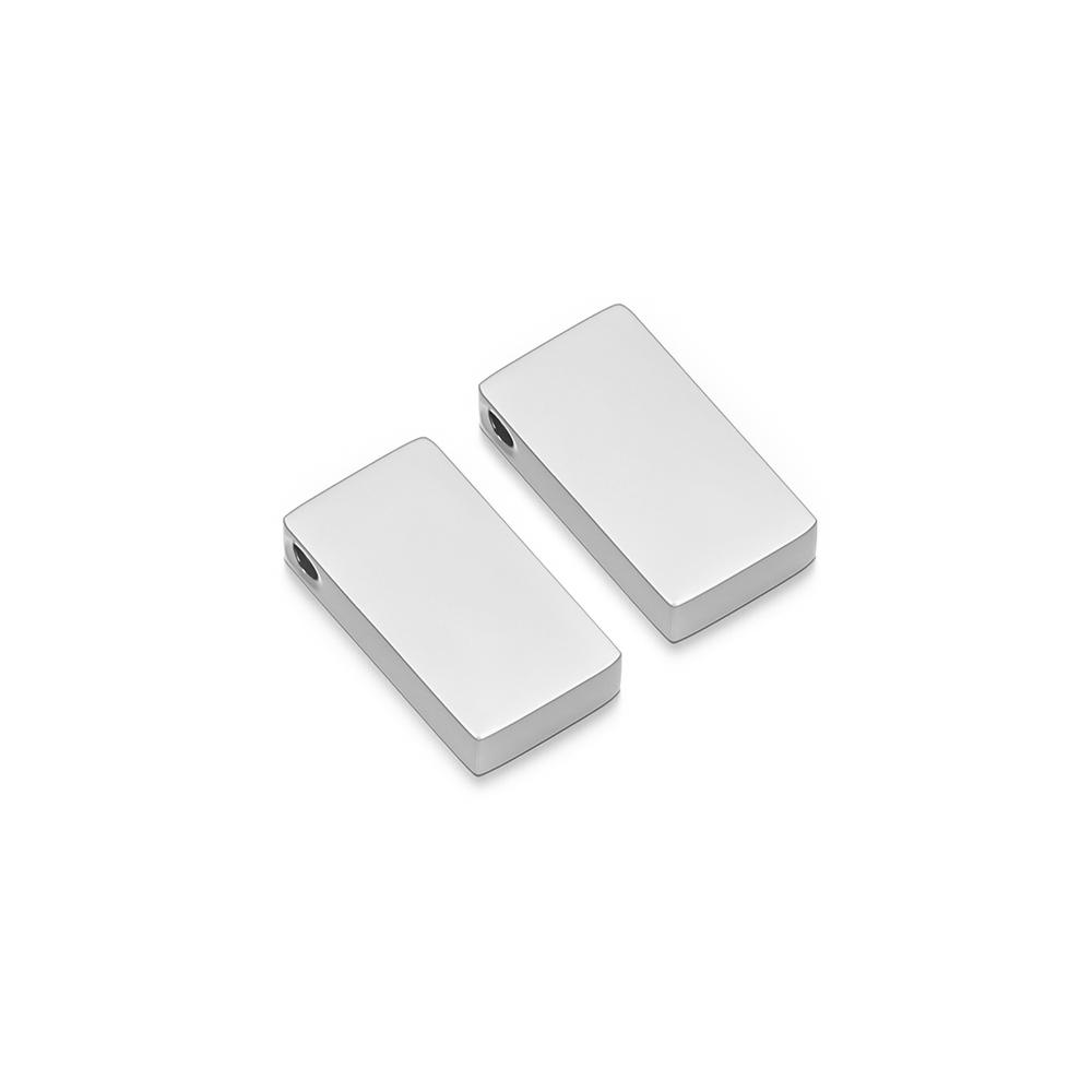 

5pcs Stainless Steel Mirror Finishing Flat Block Charms for DIY Jewelry Making Necklace Pendant Bracelet Beads Earrings Supplies