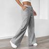 2024 Casual Versatile Striped Wide Leg Women's Trousers