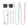 Drawstring Threader Set Flexible/Flat Drawstring Threader, Stainless Steel Sewing Loop Turners Hook, Tweezers, Cord Lock X3UC