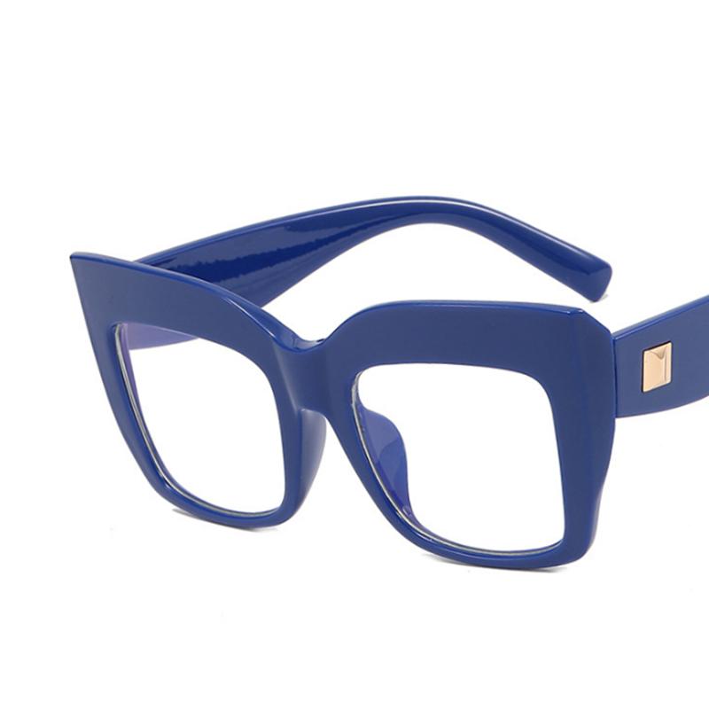 Oversize Square Cat Eyes Frame Clear Lens Glasses Myopia Nerd Spectacles -0.5 to -6.0 Big Simple Design