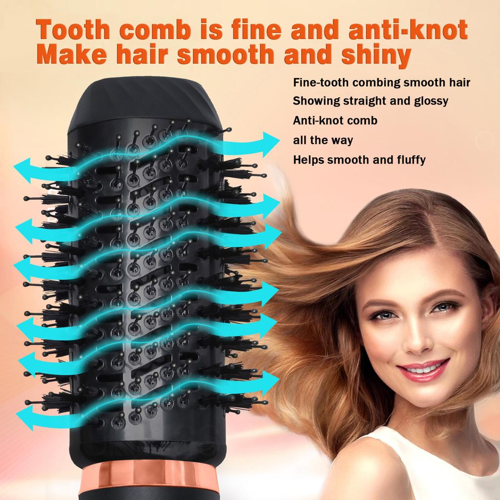 5 in 1 Multi Styler Hair Straightener and Curler Volumizer Brush One Step Hot Air Brush 1000W Air Blow Dryer Hair Styler