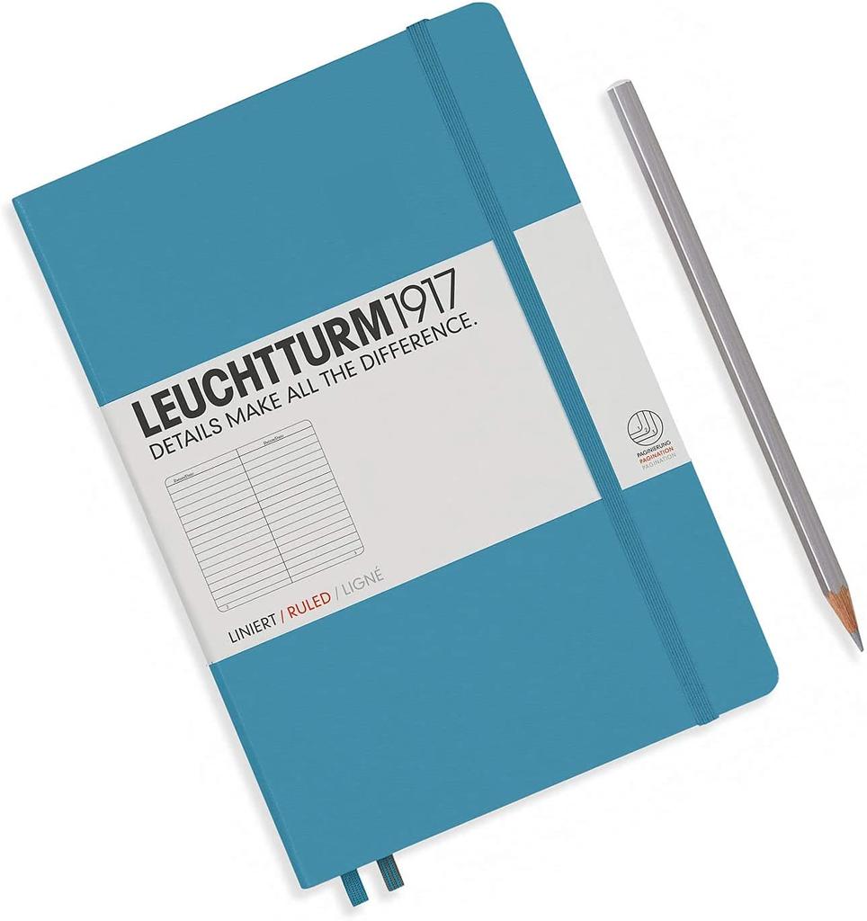 Leuchtturm A5 Notebook with Dotted Grid, Nordic Blue, 354586, Officially Imported
