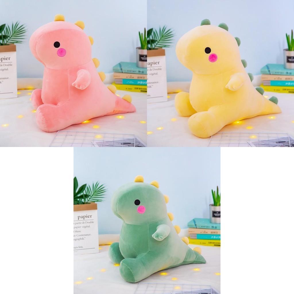 Cute Dinosaur Plush Toy Soft Feather Down Cotton Stuffed Animal Gift Wholesale 22cm Pink