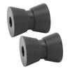 2Pcs Boat Trailer Roller 1.5 X 1.9in Nylon Anti Scratch Bow Roller Assembly for Yacht Marine Motorboat Black
