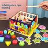 Wooden Childrens Educational Shape Sorting Blocks With Building Toys For Early Learning Development