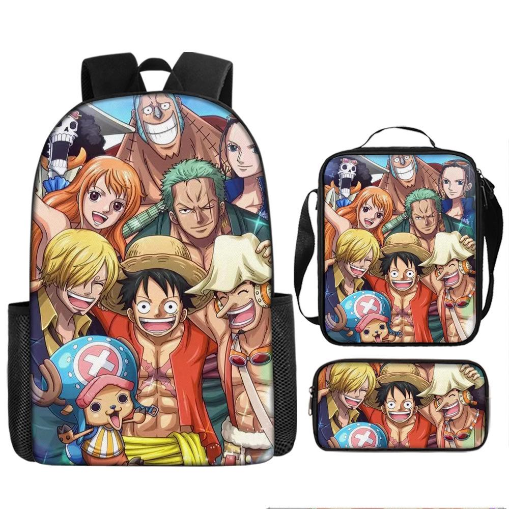 ONE PIECE Luffy one piece schoolbag Sauron backpack student Nautical king backpack satchel pencil case set