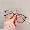 3Pcs Tender Blush Anti Radiation Eyeglasses for Women Round Frame Sun Glasses