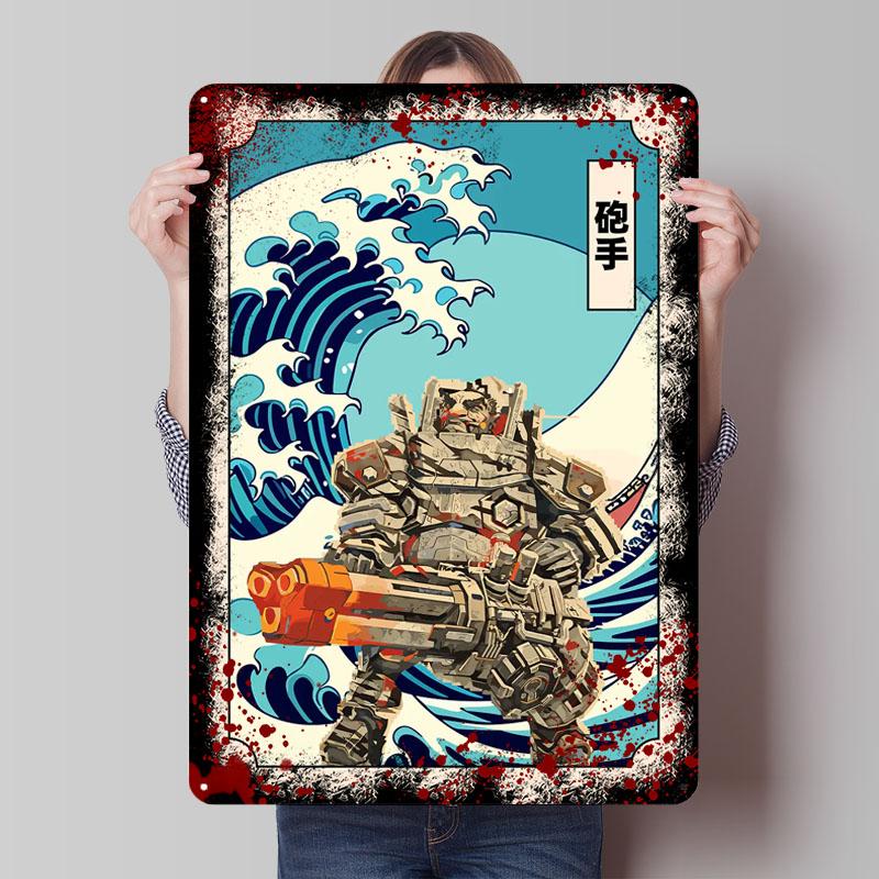 

Deep Rock Galactic Gunner Постер Ігровий Металевий Знак Предмети Домашнього Декору Металеві Знаки на Замовлення для Геймера Оформлення Ігрової Кімнати Ретро 20x30cm（7.8x11.8inch）