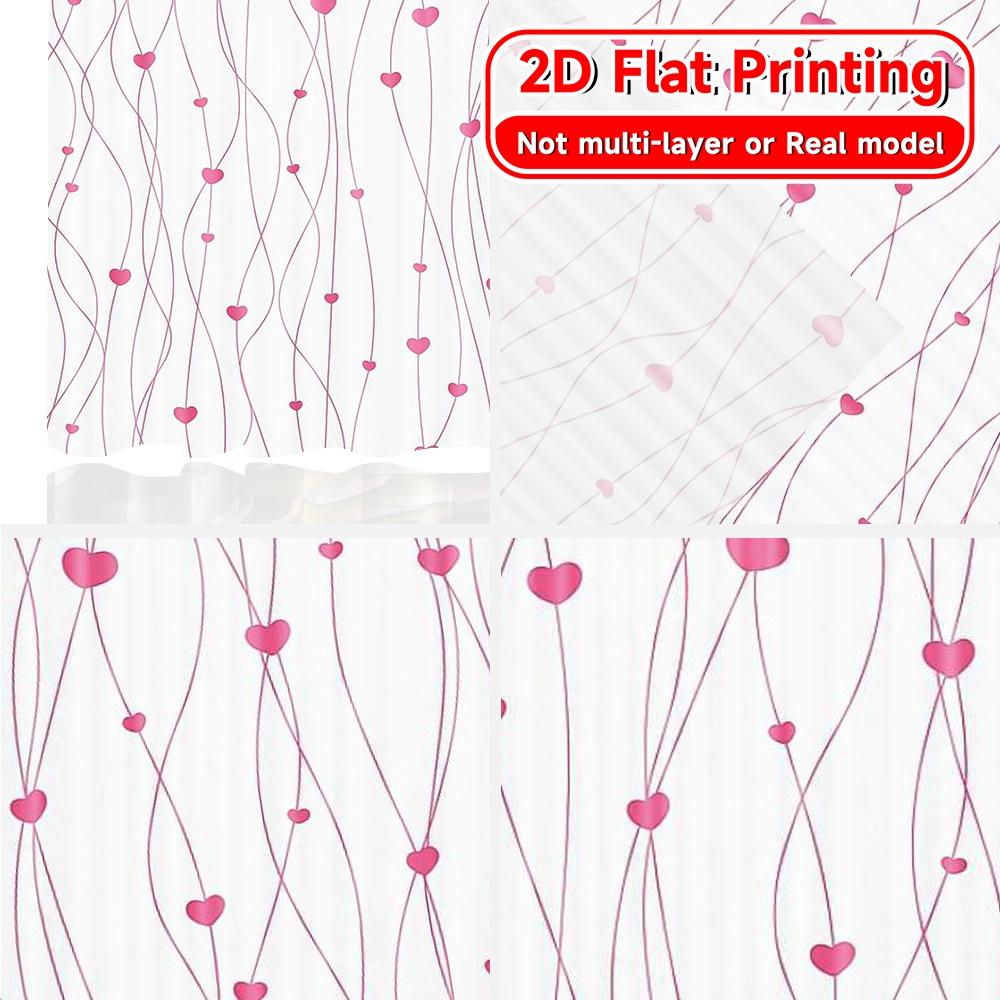 2pcs   2D FLAT PRINTING Curtains (Without Rod) Heartwave Curtain Modern Fashionable Curtainments during the Christmas holiday