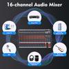 16-Channel Audio Mixer with Bluetooth,48V Phantom Power,6 Sound Styles,Real-Time Monitoring for Home KTV,Live Streaming,Stage